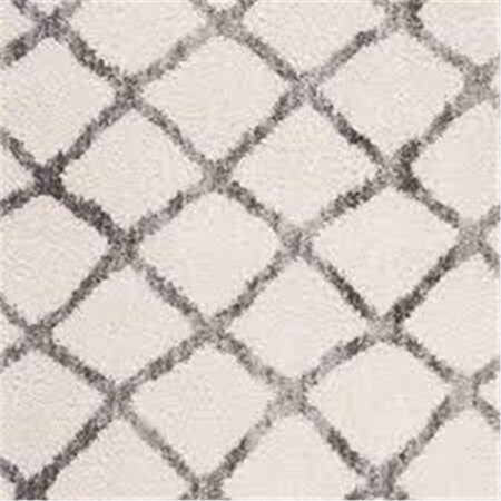 Safavieh Berber Shag 200 Rug; Ivory & Grey - 6 ft.-7 in. x 6 ft.-7 in. Square BER215B-7SQ